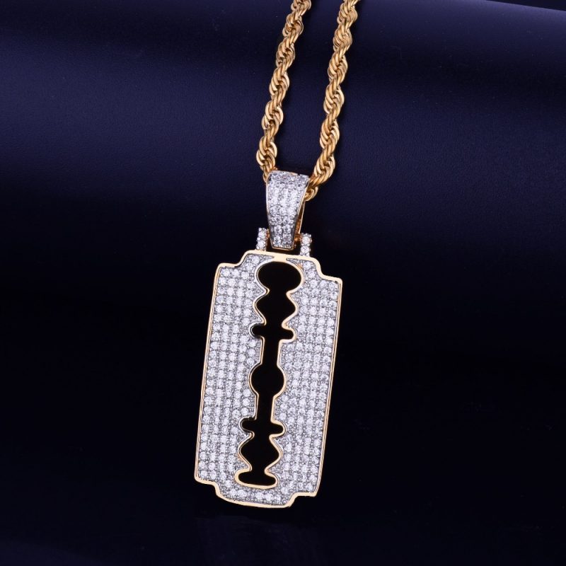 mens-razor-blade-pendant-necklace-pendant-gold-color-cubic-zircon-hip-hop-jewelry-unique-gift-13